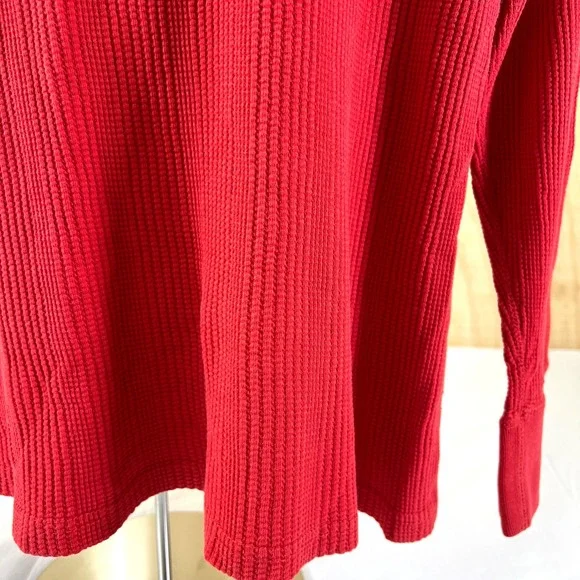 Polo Ralph Lauren Red Waffle Knit Long Sleeve Thermal Shirt X-Large - Picture 9 of 16